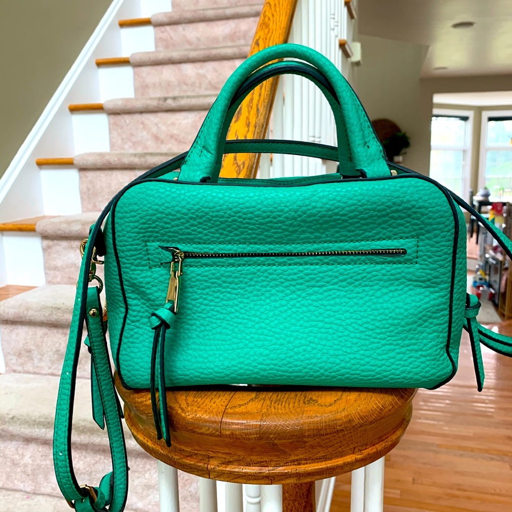 Beautiful spring green purse vegan leather